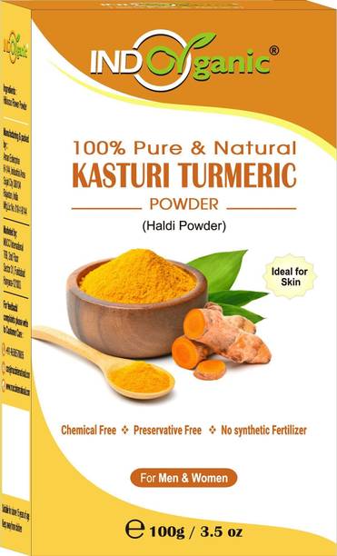 Indo Organic Pure Natural Wild Turmeric Powder(Kasturi Haldi) Powder for Face and Skin Care
