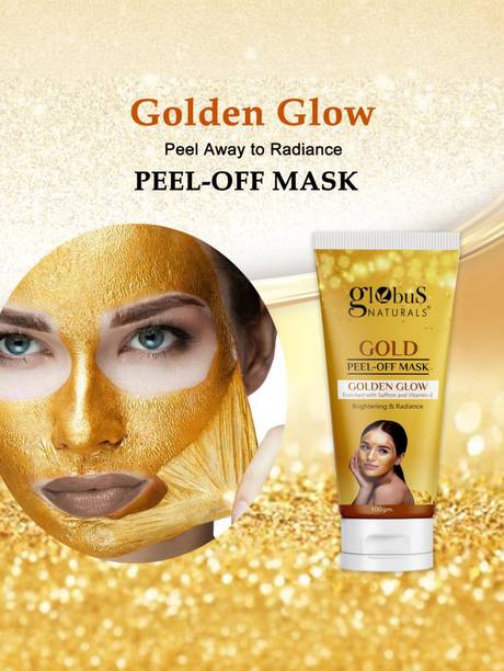 Globus Naturals Gold Peel Off Mask | Reduces fine lines, wrinkles | For Women