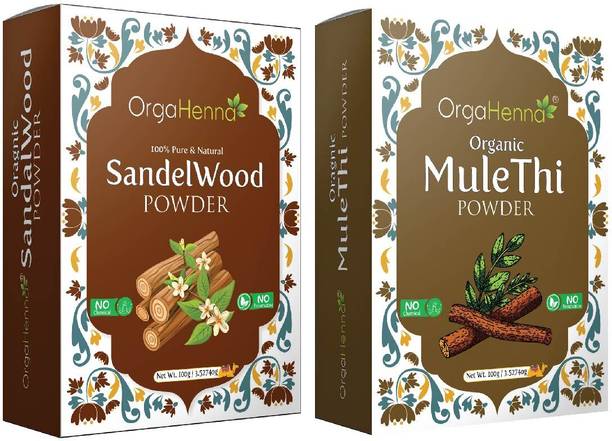 Orgahenna 100% Natural Sandalwood & Multani Mitti Powder Skin Care Powder