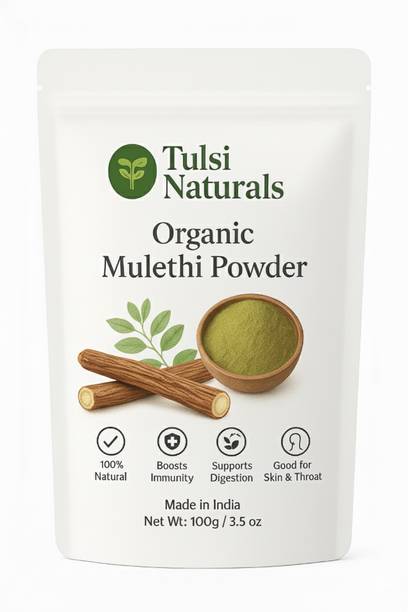 Tulsi Naturals 100% Pure & Natural Mulethi Powder | Herbal Remedy for Skin, Hair