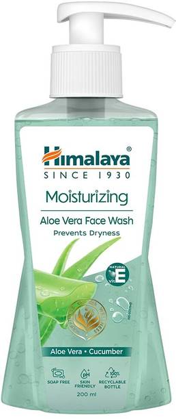HIMALAYA MOISTUR ALOE VERA FACE WASH 200ML(PACK OF 1) F...