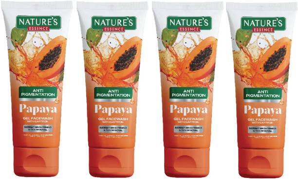 Nature's Essence De - Pigmentation For Women infused with Saffron reduces Spot Instant Brightening 50g Each Gel Papaya Face Wash