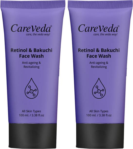 CareVeda Retinol & Bakuchi  For Anti Ageing & Revitalizing Suitable For All Skin Type Set of 2 Face Wash