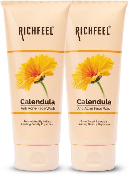 RICHFEEL Anti Acne Calendula  | For Acne & Pimple 100 gm (Pack of 2) Face Wash