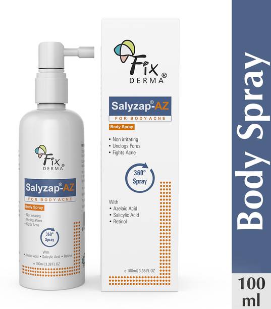 फिक्सडर्मा 2% Salicylic Acid + 2% Azelaic Acid Salyzap AZ Acne Body Spray For Body Acne फेस वॉश