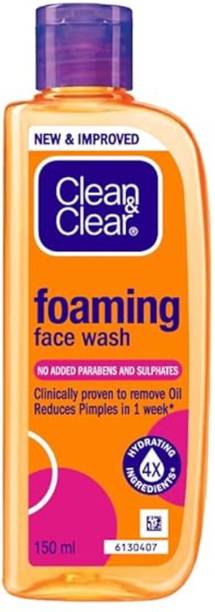 Clean & Clear Foaming For Oily Skin, Pack Of 1 Face Wa...