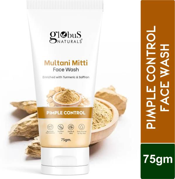 Globus Naturals Multani Mitti, Enriched With Turmeric & Saffron Face Wash