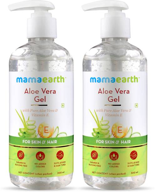 Mamaearth Aloe Vera Gel for Glowing Skin & Hair with Pure Vera & Vitamin E