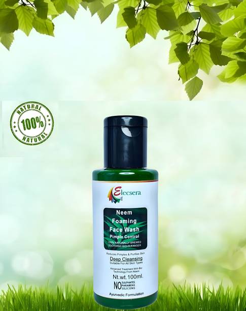 Elecsera Neem Face wash for Oily & Acne Prone Skin | Oil Control, Remove Impurities, Prevents Pimples | For Men & Women Face Wash