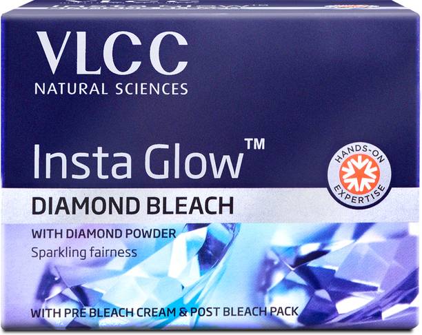 VLCC Insta Glow Diamond Bleach|Diamond Powder Bleach| Sparkling Fairness