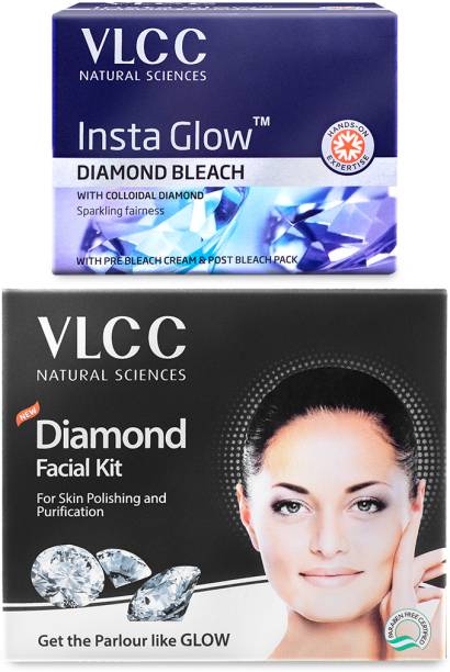 VLCC Diamond Single Facial Kit and Insta Glow Diamond Bleach