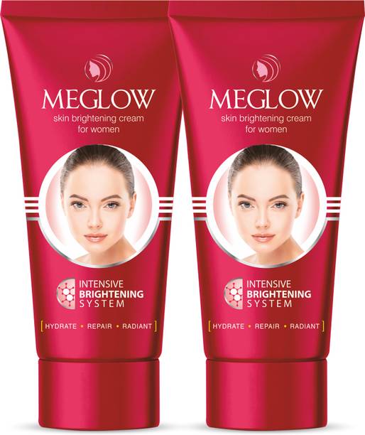 meglow Skin Brightening Cream for Women | Evens Tone, Fades Spots & Boosts Radiance Pack of 2
