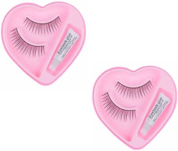 BETRENDING false eyelash with glue set [pack of 2] waterproof & reusable