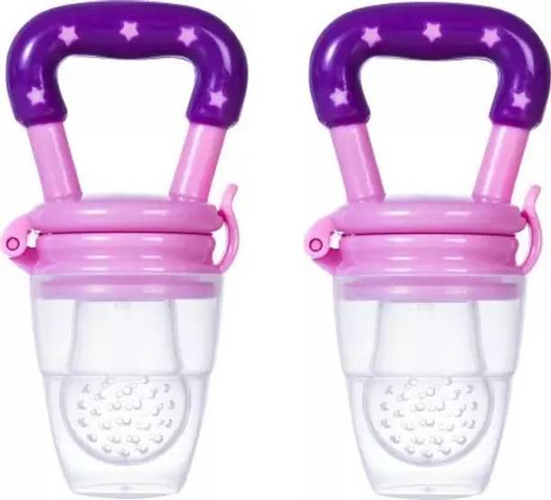 Millionminds Silicone Baby Infant Fruit Feeder Food Pacifier Nibbler Nipple, 02 Pieces Feeder