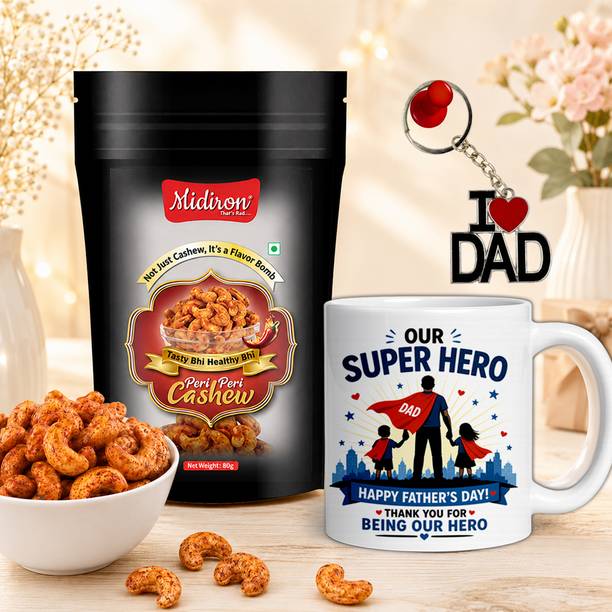 Midiron Best Birthday Gift for Papa/Grandfather– Delicious Snack Box & Coffee Cup Combo Assorted Gift Box