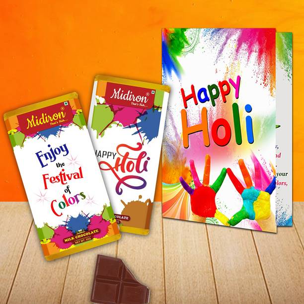 Midiron Holi Delight Hamper with Chocolate – Special Festival Gift for Friends & Clients Assorted Gift Box