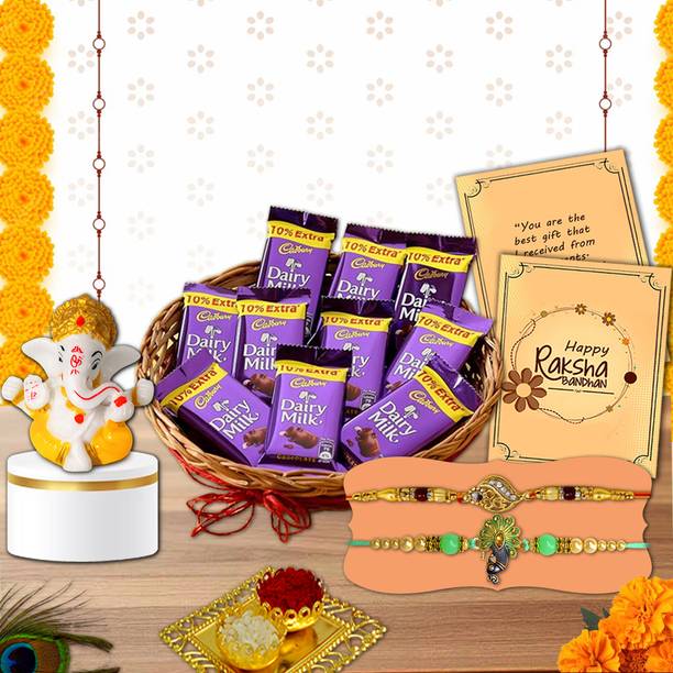 Midiron Stylish Rakhi Chocolate Pack For Bro - Festive Gift Box for Brother/Bhabhi Assorted Gift Box