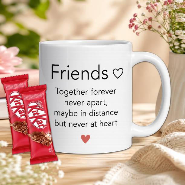 Midiron Sweet Surprise for Bestie - Premium Coffee Mug with Wafer Chocolate Treats Assorted Gift Box