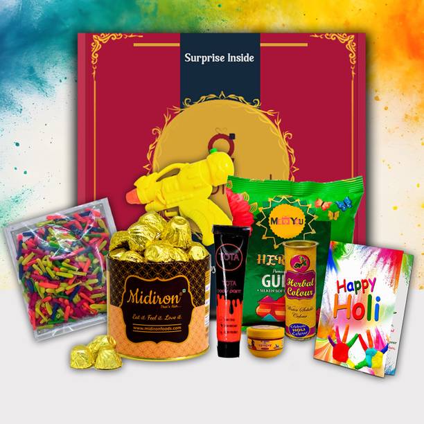 Midiron Holi Treats & Skincare Hamper – Ideal Festive Gift for Loved Ones & Friends Assorted Gift Box