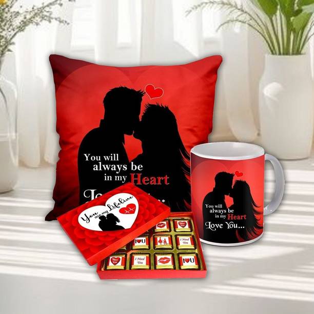 Midiron Romantic Gift For Wife, Girlfriend, Husband, Boyfriend, Special One | Chocolate Gift Box For Valentine, Birthday, Anniversary, Karwa Chauth and Special Day | Love Gift IZ21GB13N1CM16-STLove-78 Ceramic, Fiber Gift Box