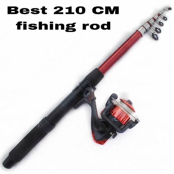SPPL 7ft fishing rod and reel including all type fishing combo 2.1 red rod 7ft fishing meterial Multicolor Fishing Rod