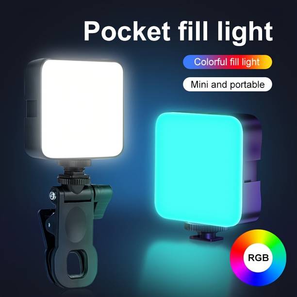 Worricow LED Video Light Camera Light Laptop Light with Clip Dimmable and Rehargeable Flash