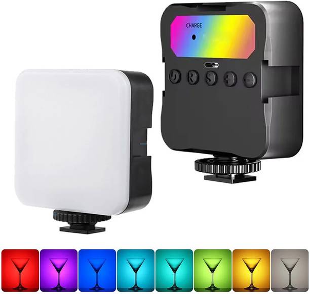 Worricow Mini RGB Led Selfie Video Light Rechargeable Portable Clip for Photography Flash