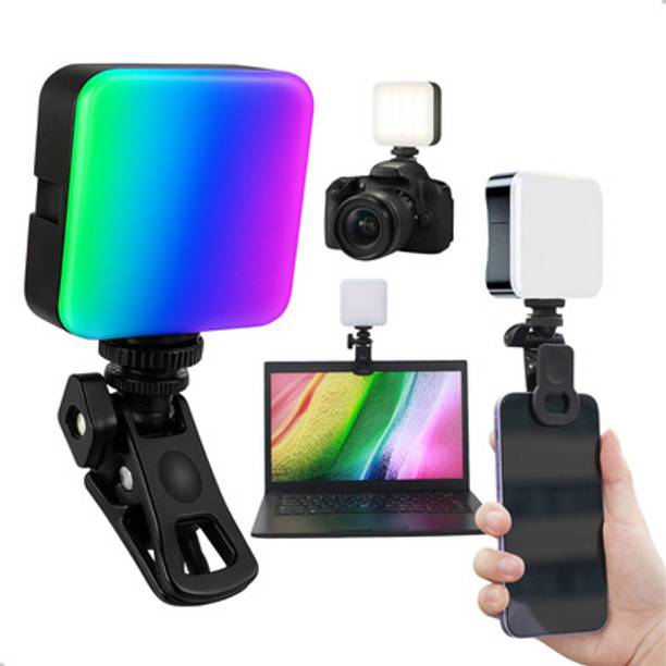 Worricow Buy RGB Video, LED Camera Light 360° Full Color Portable with Rechargeable Flash