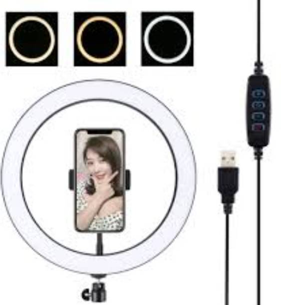 FRONY AS_856A_LED RINGLIGHT 10 INCH WITH PHONE HOLDER WITHOUT TRIPOD STAND Ring Flash