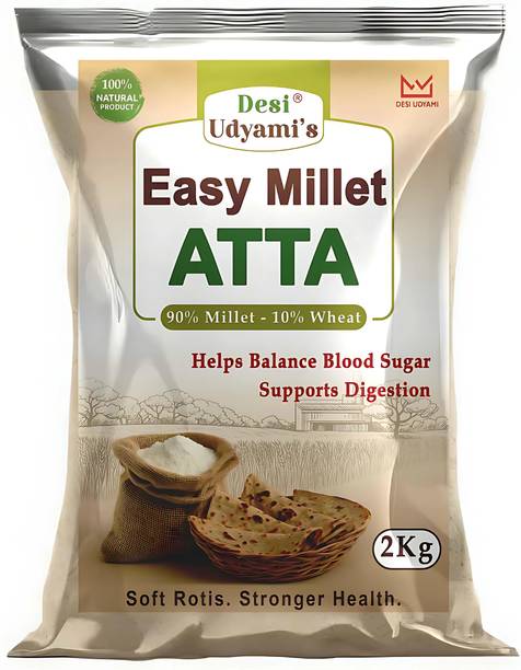 desi udyami EasyMillet Atta, Multigrain Atta for Diabetes, Blood Sugar Control, Soft Rotis