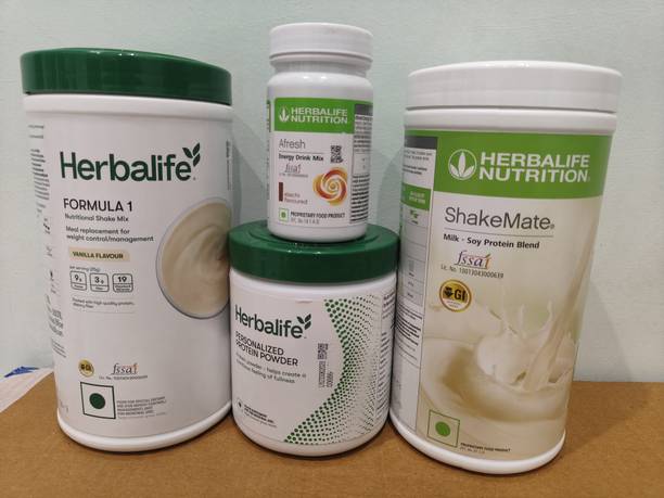 Herbalife Nutrition WEIGHT LOSS VANILLA SHAKE & SHAKEMATE & PROTEIN POWDER200GM AFRESH PEACH Nutrition Bars