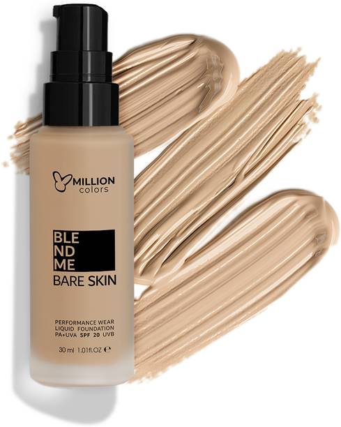 Million Colors Blend Me Bare Skin Waterproof Liquid Foundation for Oily & Dry Skin with SPF 20 Foundation