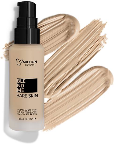 Million Colors Blend Me Bare Skin Waterproof Liquid Foundation for Oily & Dry Skin with SPF 20 Foundation