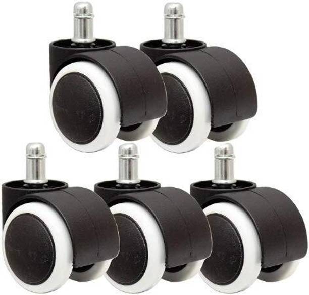 K25 Heavy Duty Caster White Pin Wheels for Rolling Computer Chairs Wheel Appliance Furniture Caster