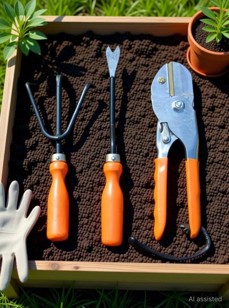 SHAHJI Garden tools SGT 35 set ,cultivator,weeder,rolcut Garden Tool Kit