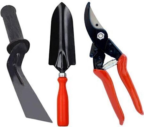 SHAHJI gardening khurpi , hand trowel & majar type pruner Garden Tool Kit