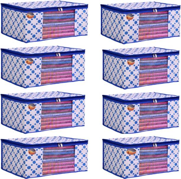 SAMRATHAL INDUSTRIES GARMENT COVER Non Woven Saree Cover/Clothes Organiser for Wardrobe Set with Transparent Window SI9308