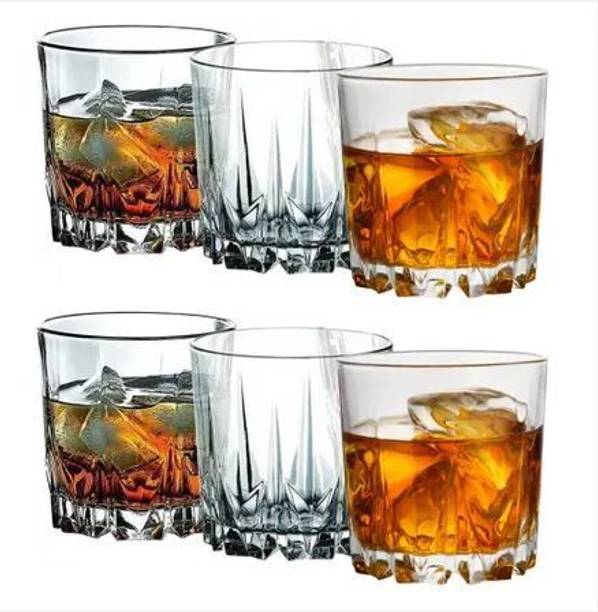 Vitrexa (Pack of 6) Premium Whiskey Glass Set Crystal Tumblers for Whiskey, Scotch, and Bourbon Glass Set Whisky Glass