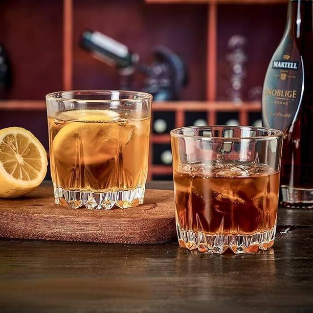 Vitrexa (Pack of 6) Whiskey Glass Set, Tumblers for Whiskey, Wine & Cocktails for Home, Bar Glass Set Whisky Glass