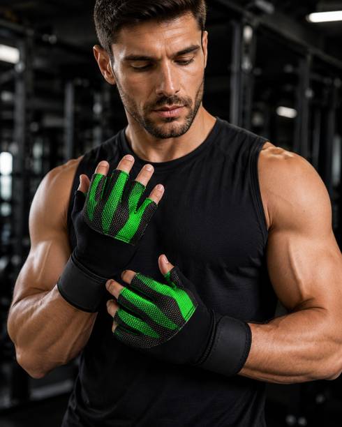 GymWar Half-Finger Hand Gloves for Weightlifting Men & Women Gloves Gym & Fitness Gloves