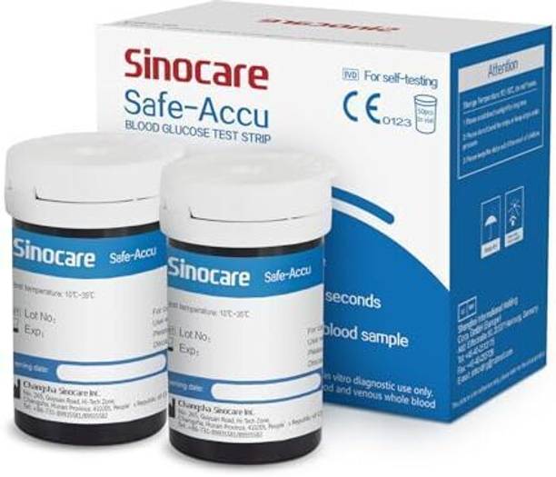 Sinocare Safe-Accu Blood Glucose Test Strip (2x25) 50 Glucometer Strips