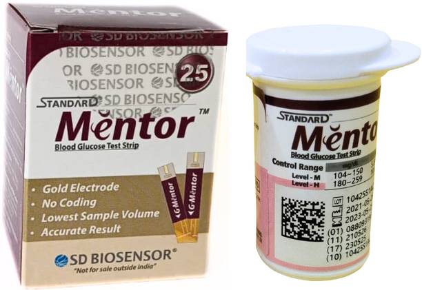 STANDARD Mentor Blood Glucose Test Strips Glucometer