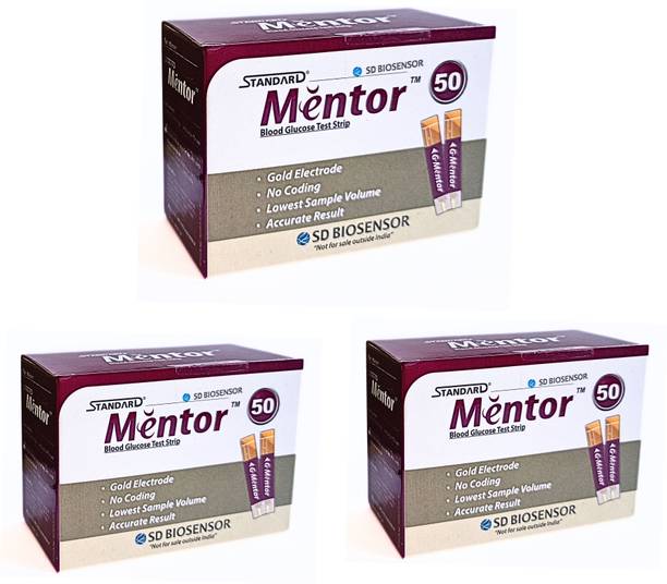 STANDARD Mentor Blood Glucose Monitoring Test Strips - Pack of 150 Glucometer Strips