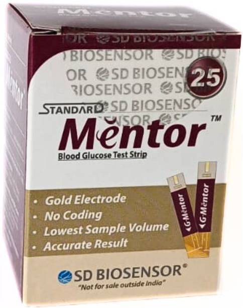 STANDARD Mentor Blood Glucose Test 25 Glucometer Strips