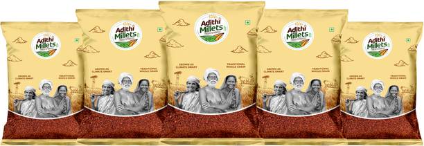 Adithi Millets Siridhanya Unpolished ORGANIC RAAGI MILLET positive grains pack of(500gm*5Pac) Ragi