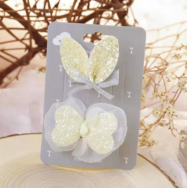 Solomon Party Wear Glitter Rabbit Hair Pin Butterfly Baby Hair Clips Hair Rubber Hair Clip