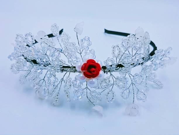 AMAN COLLECTION Fancy Partywear Tiara For Girls and Womens Hair Accessory Set