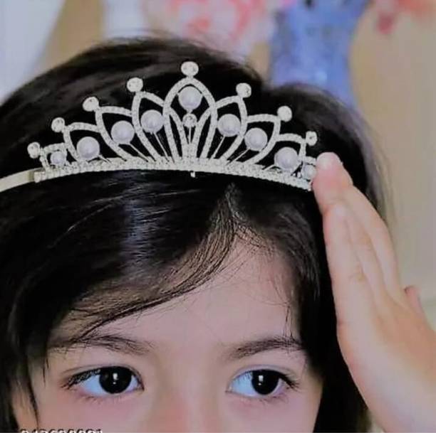 Elegant Princess Pearl Tiara for Girls – Lightweight Party & Birthday Crown Hair Band