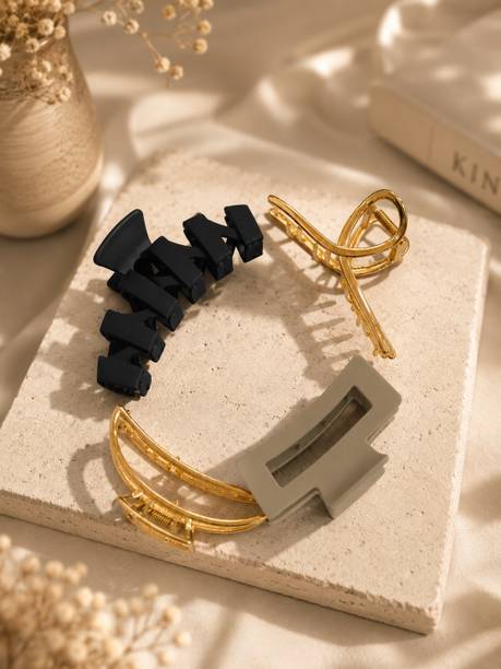 ANOUK 4Pcs Mix Fashion Hair Clutcher Combo for Women Strong Hold Claw Clip Accessory Hair Clip