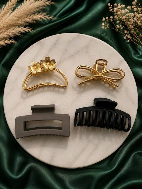 Dressberry Girls Hair Clips Geometric Hair Accessories & Metal Clutcher Clips Stylish Combo Hair Accessory Set